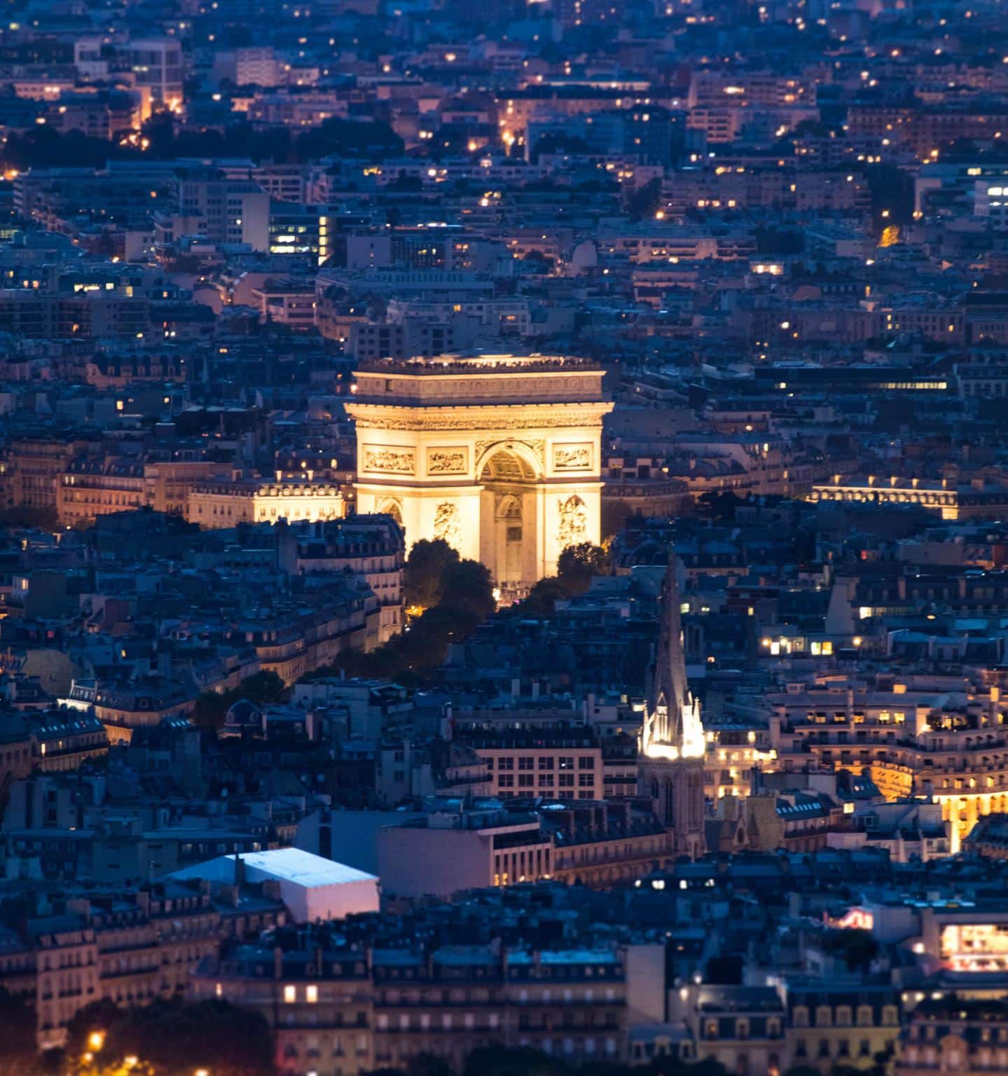 arc de triomphe from montparnasse tower