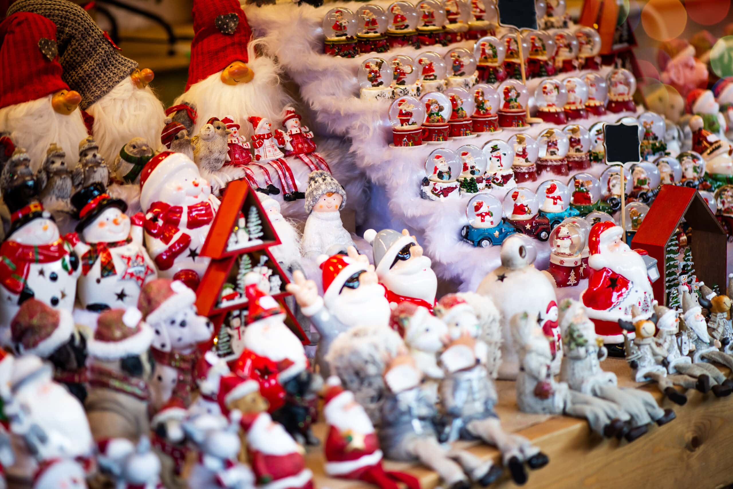Shopping for Christmas items at the market